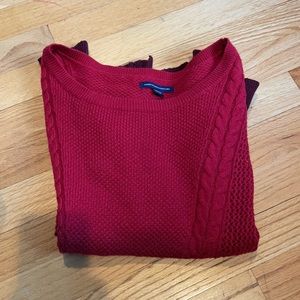 red ombré sweater from american eagle